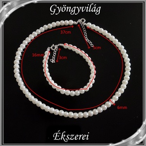 Ékszerek-szettek: Esküvői, menyasszonyi, alkalmi egy soros, SSZ-ÜT001 sterling ezüst kpoccsal. - esküvő - ékszer - nyaklánc - Meska.hu
