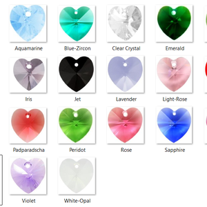 Swarovski kristály medál: SWM szív (6228) 10mm-es  több színben - Meska.hu