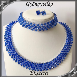 Ékszerek-szettek: Esküvői, menyasszonyi, alkalmi ékszer szett,  SSZ-ÜGY007 01 BI  KÉK - Meska.hu