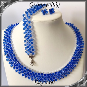 Ékszerek-szettek: Esküvői, menyasszonyi, alkalmi ékszer szett,  SSZ-ÜGY007 01 BI  KÉK - esküvő - ékszer - ékszerszett - Meska.hu