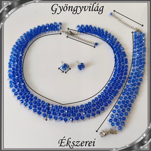 Ékszerek-szettek: Esküvői, menyasszonyi, alkalmi ékszer szett,  SSZ-ÜGY007 01 BI  KÉK - esküvő - ékszer - ékszerszett - Meska.hu