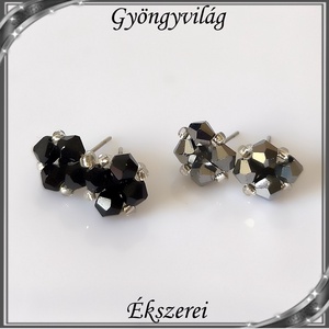 Ékszerek-szettek: Esküvői, menyasszonyi, alkalmi ékszer szett,  SSZ-ÜGY007 01 BI  sötét crom-fekete - esküvő - ékszer - ékszerszett - Meska.hu