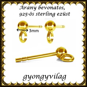 925-ös sterling ezüst ékszerkellék: fülbevaló kapocs, bedugós EFK B 01-1-3g - kellékek & szerszámok - ékszerkellék - fülbevaló kapocs - Meska.hu