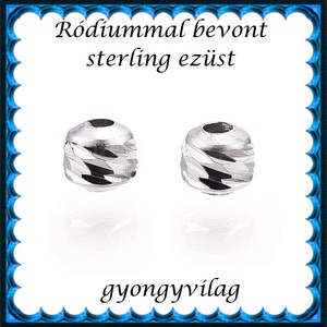 925-ös sterling ezüst ékszerkellék: köztes / gyöngy / dísz EKÖ 106r   2db / csomag - kellékek & szerszámok - gyöngyfűzés kellékek - egyéb alkatrész - Meska.hu