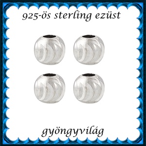 925-ös sterling ezüst ékszerkellék: köztes/gyöngy/díszitőelem  EKÖ 107 2db/csomag - Meska.hu