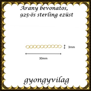 925-ös sterling ezüst ékszerkellék: lánchosszabbító ELK LH 05-3g - kellékek & szerszámok - ékszerkellék - lánchosszabbító - Meska.hu