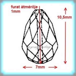 Swarovski kristály gyöngy: csepp SW5500-10,5  - kellékek & szerszámok - gyöngyfűzés kellékek - swarovski kristályok - Meska.hu