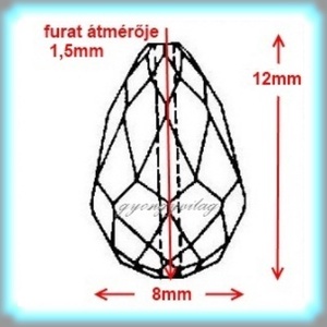 Swarovski kristály gyöngy: csepp SW5500-12 - kellékek & szerszámok - gyöngyfűzés kellékek - swarovski kristályok - Meska.hu