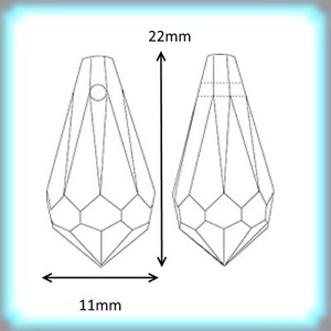Swarovski kristály medál: csepp SW6000-22 - kellékek & szerszámok - gyöngyfűzés kellékek - swarovski kristályok - Meska.hu