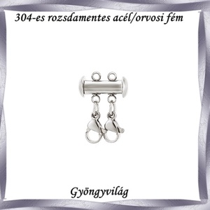 304 Nemes acél ékszerkellék: lánckapocs NALK 13-2 1db/ csomag - Meska.hu
