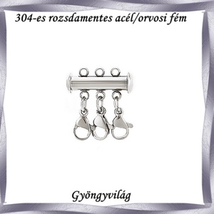 304 Nemes acél ékszerkellék: lánckapocs NALK 13-3 1db/ csomag - Meska.hu