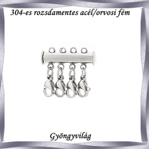 304 Nemes acél ékszerkellék: lánckapocs NALK 13-4 1db/ csomag - Meska.hu