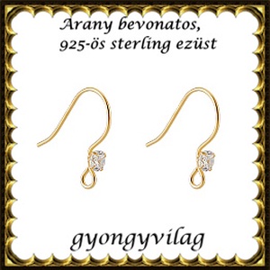 925-ös sterling ezüst ékszerkellék: fülbevalóalap akasztós  EFK A 107g - Meska.hu