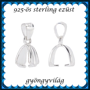 925-ös sterling ezüst ékszerkellék: medáltartó, medálkapocs EMK 119-15e - Meska.hu