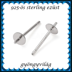 925-ös sterling ezüst ékszerkellék: fülbevaló kapocs, bedugós EFK B 67-4R - kellékek & szerszámok - ékszerkellék - fülbevaló kapocs - Meska.hu