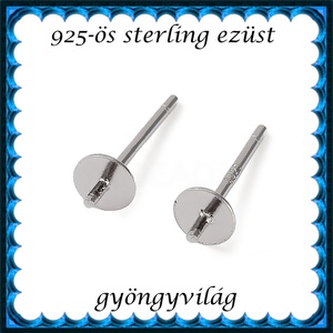 925-ös sterling ezüst ékszerkellék: fülbevaló kapocs, bedugós EFK B 67-4R - Meska.hu
