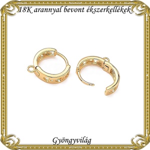 18K arannyal bevont ékszerkellék: fülbevalóalap  ABFK 04 - Meska.hu