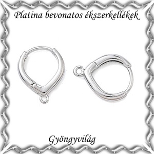 Platinával bevont ékszerkellék: fülbevalóalap PBFK 02 - Meska.hu