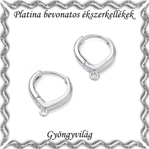 Platinával bevont ékszerkellék: fülbevalóalap PBFK 02 - kellékek & szerszámok - ékszerkellék - fülbevaló alap - Meska.hu