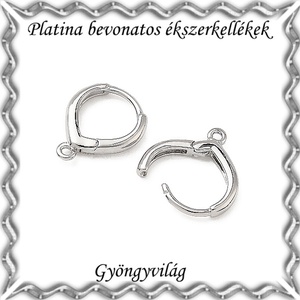 Platinával bevont ékszerkellék: fülbevalóalap PBFK 02 - kellékek & szerszámok - ékszerkellék - fülbevaló alap - Meska.hu