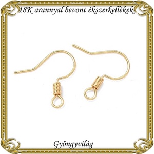 18K arannyal bevont ékszerkellék: fülbevalóalap  ABFK 05 3pár / csomag - Meska.hu