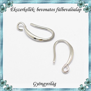 Ezüstel bevont ékszerkellék: fülbevaló alap E925-FK28 2pár/cs - Meska.hu