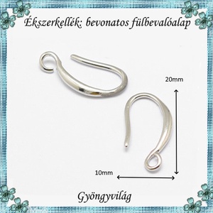 Ezüstel bevont ékszerkellék: fülbevaló alap E925-FK28 2pár/cs - kellékek & szerszámok - ékszerkellék - fülbevaló alap - Meska.hu