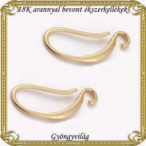 18K arannyal bevont ékszerkellék: fülbevalóalap  ABFK 06 - Meska.hu