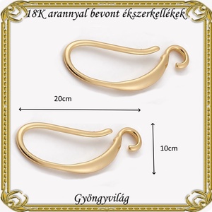 18K arannyal bevont ékszerkellék: fülbevalóalap  ABFK 06 - kellékek & szerszámok - ékszerkellék - fülbevaló alap - Meska.hu