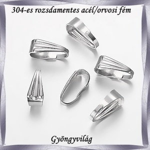 Nemes acél ékszerkellék: Medálkapocs NAMK 06 10db/cs - Meska.hu