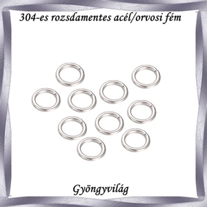 304 Nemes acél ékszerkellék: szerelőkarika, zárt NASZK Z 4x0,7 10db/cs - Meska.hu