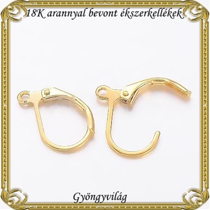 18K arannyal bevont ékszerkellék: fülbevalóalap  ABFK 07  2pár / csomag - Meska.hu