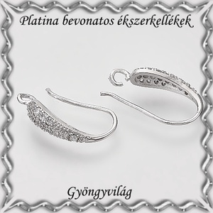 Platinával bevont ékszerkellék: fülbevalóalap PBFK 05 - kellékek & szerszámok - ékszerkellék - fülbevaló alap - Meska.hu