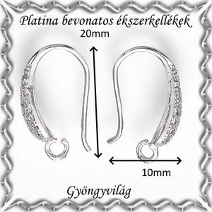 Platinával bevont ékszerkellék: fülbevalóalap PBFK 05 - kellékek & szerszámok - ékszerkellék - fülbevaló alap - Meska.hu