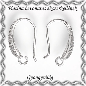 Platinával bevont ékszerkellék: fülbevalóalap PBFK 05 - Meska.hu