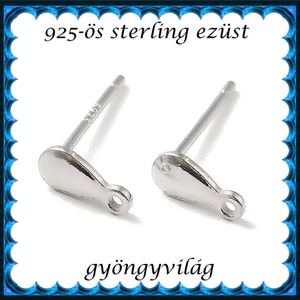 925-ös sterling ezüst ékszerkellék: fülbevaló kapocs, bedugós EFK B 68 - Meska.hu