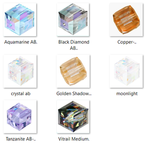 Swarovski kristály gyöngy: SWGY KOCKA (5601) 6mm-es AB-s több színben 1db/csomag, Kellékek & szerszámok, Gyöngyfűzés kellékek, Swarovski kristályok, Ékszerkészítés, Ékszerkészítés, MESKA