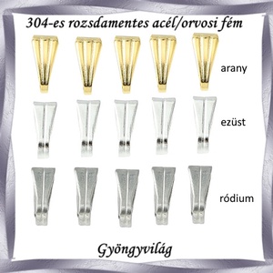 Nemes acél ékszerkellék: Medálkapocs NAMK 07-2 10db/cs - kellékek & szerszámok - ékszerkellék - medáltartó, medálkapocs - Meska.hu