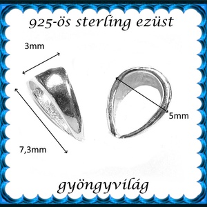 925-ös sterling ezüst ékszerkellék: medáltartó, medálkapocs EMT 50 - kellékek & szerszámok - ékszerkellék - medáltartó, medálkapocs - Meska.hu