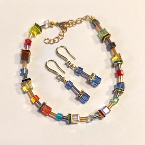 Ékszerek-szettek: karkötő-fülbevaló szett SSZ-ÜGY002   cour de lion jellegű több variációban - Meska.hu