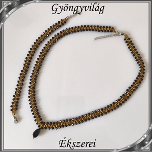 Ékszerek-szettek: Esküvői, menyasszonyi, alkalmi ékszer szett,  SSZ-ÜGY004 02 fekete-bronz - esküvő - ékszer - ékszerszett - Meska.hu