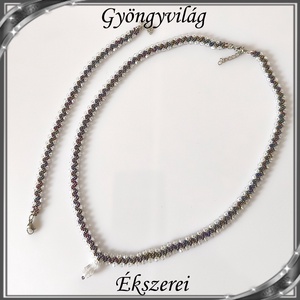 Ékszerek-szettek: Esküvői, menyasszonyi, alkalmi ékszer szett,  SSZ-ÜGY004 03 clear-fekete irizáló - esküvő - ékszer - ékszerszett - Meska.hu