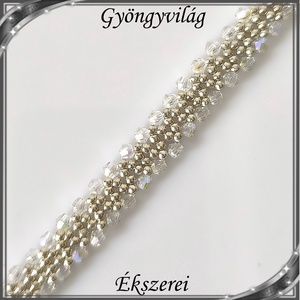 Ékszerek-szettek: Esküvői, menyasszonyi, alkalmi ékszer szett,  SSZ-ÜGY004 04 crystal AB-ezüst - esküvő - ékszer - ékszerszett - Meska.hu
