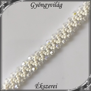 Ékszerek-szettek: Esküvői, menyasszonyi, alkalmi ékszer szett,  SSZ-ÜGY004 07 crystal ab-fehér - esküvő - ékszer - ékszerszett - Meska.hu