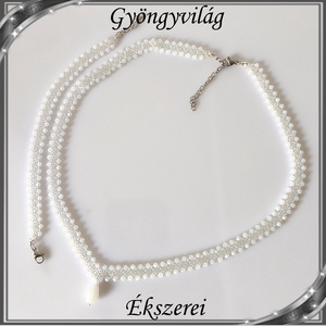 Ékszerek-szettek: Esküvői, menyasszonyi, alkalmi ékszer szett,  SSZ-ÜGY004 08 white opal-clear - esküvő - ékszer - ékszerszett - Meska.hu