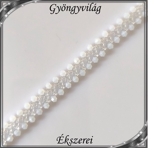 Ékszerek-szettek: Esküvői, menyasszonyi, alkalmi ékszer szett,  SSZ-ÜGY004 08 white opal-clear - esküvő - ékszer - ékszerszett - Meska.hu