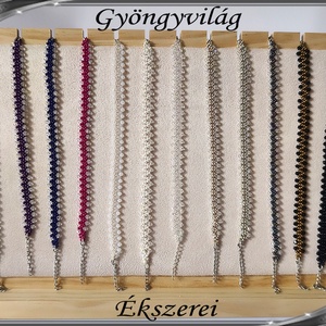 Ékszerek-karkötők: fűzött cseh kristály gyöngy karkötő SSZ-ÜGY004  K több színben - esküvő - ékszer - ékszerszett - Meska.hu