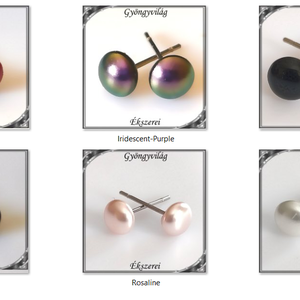 Ékszerek-fülbevalók: Swarovski félig fúrt fél gömb 6mm több színben SF-SW5817-6  925 - Meska.hu