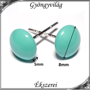 Ékszerek-fülbevalók: 925-ös sterling ezüst Swarovski félig fúrt fél gömb 8mm több színben SF-SW5817-8 925 - ékszer - fülbevaló - pötty fülbevaló - Meska.hu