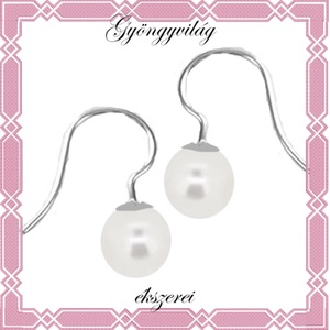 Ékszerek-fülbevalók: Swarovski félig fúrt gömb 8mm fülbevaló SF-SW5818-04-8 925 - ékszer - fülbevaló - lógó fülbevaló - Meska.hu